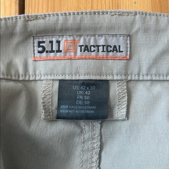 5.11 Tactical Taclite Pro Ripstop Cargo Pants Khaki Men's 42x30 - Picture 4 of 5